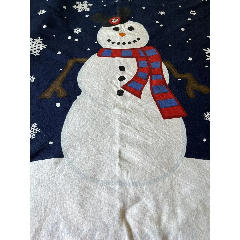 Walt Disney World Disneyland Resort Throw Lap Blanket Mickey Mouse Ears Snowman